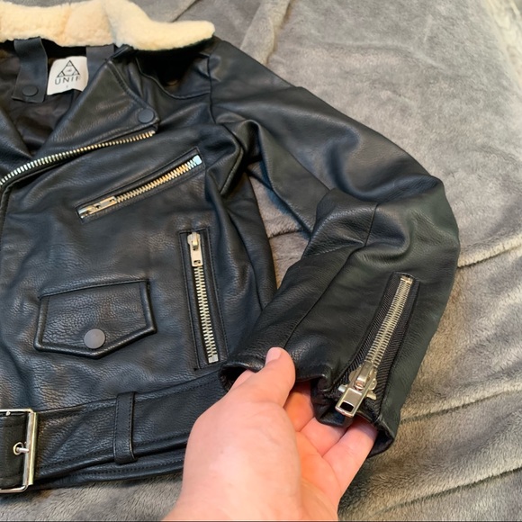 UNIF Avihater Faux Black Leather Jacket - Picture 9 of 15